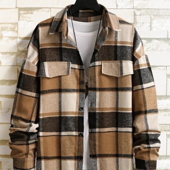 Brown Mens Shoulder Overcoat